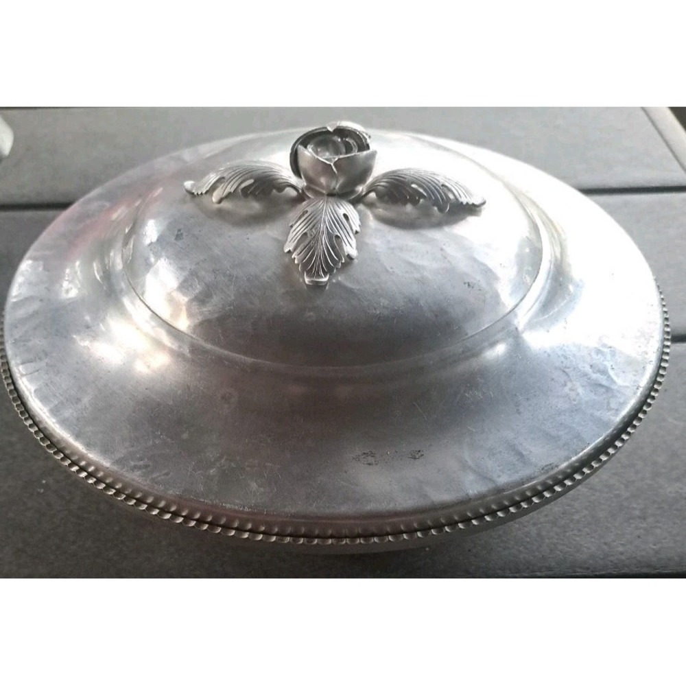 Vtg MCM Continental 557 Hand‎ Wrought Chafing Serving Dish with Lid - Picture 3 of 7